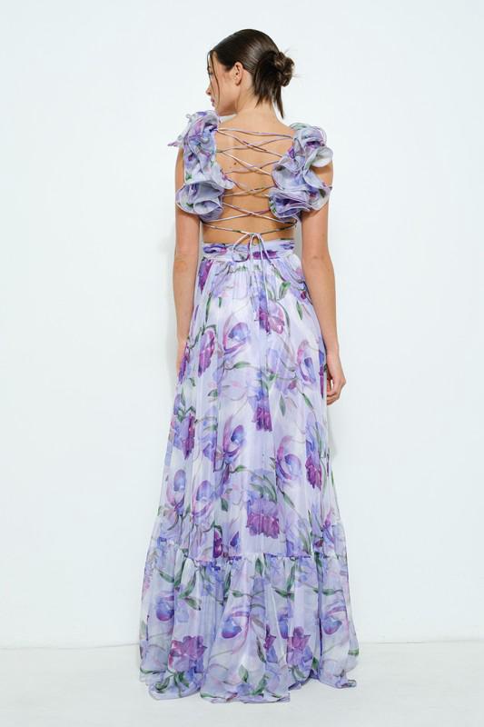 Beautiful floral silk composite dress