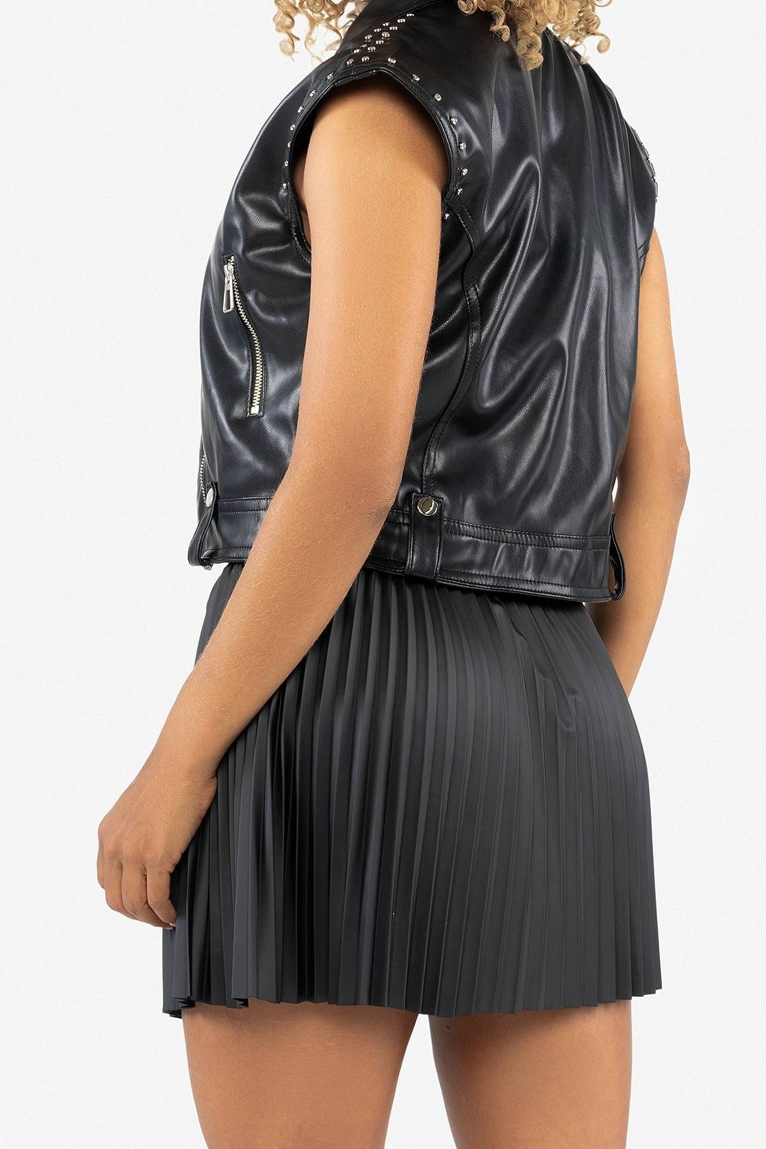 Pleated Miniskirt - Without Belt