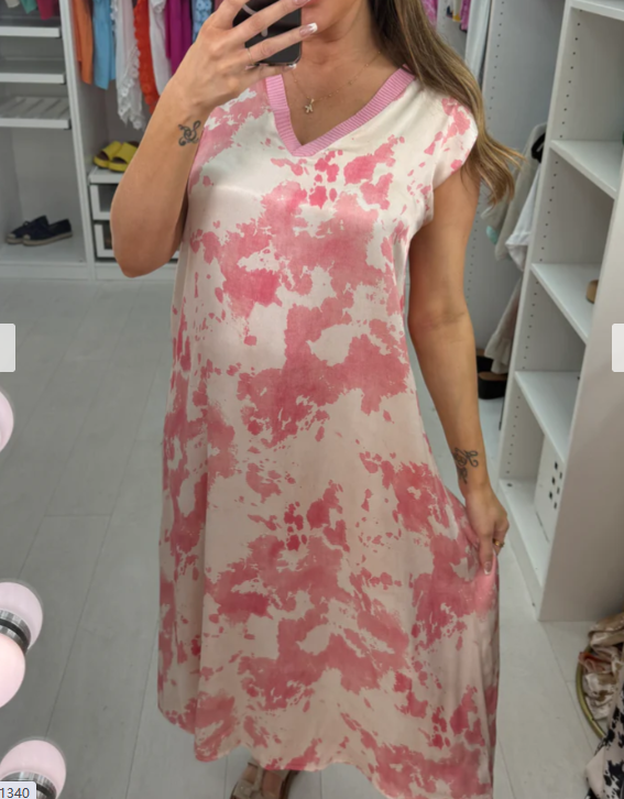 Ink print dress