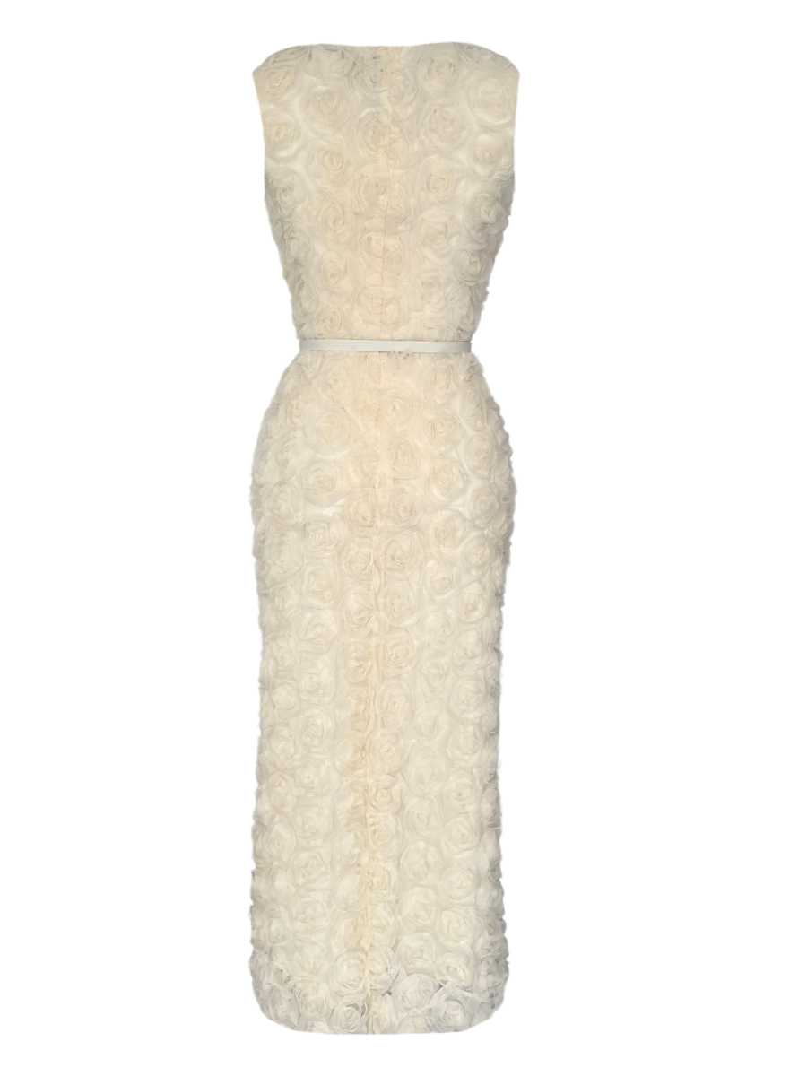 Sleeveless Rose Embellished Maxi Dress