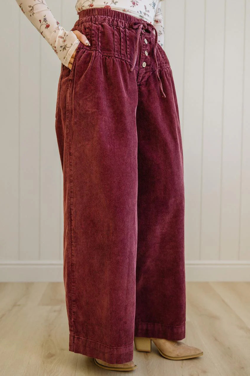 Betty Buttoned Corduroy Pants