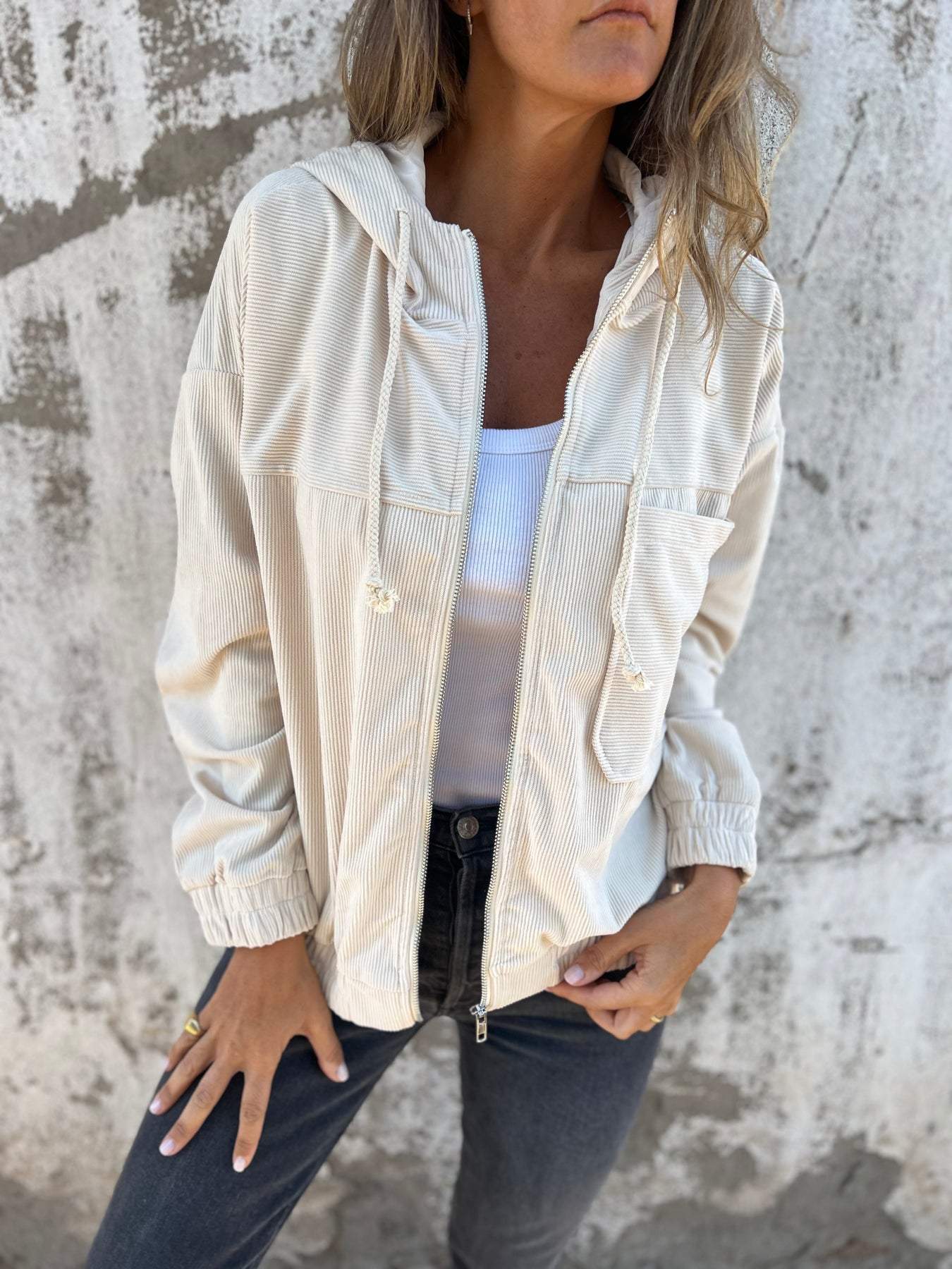 ZIP-UP HOODED JACKET