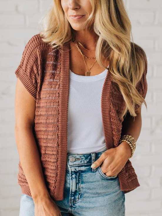 Crochet Open Cardigan