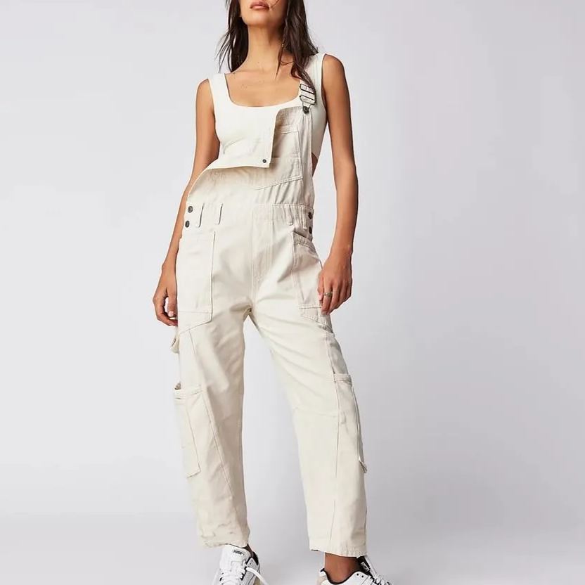 Plain Cargo Wide Leg Jumper Jeans