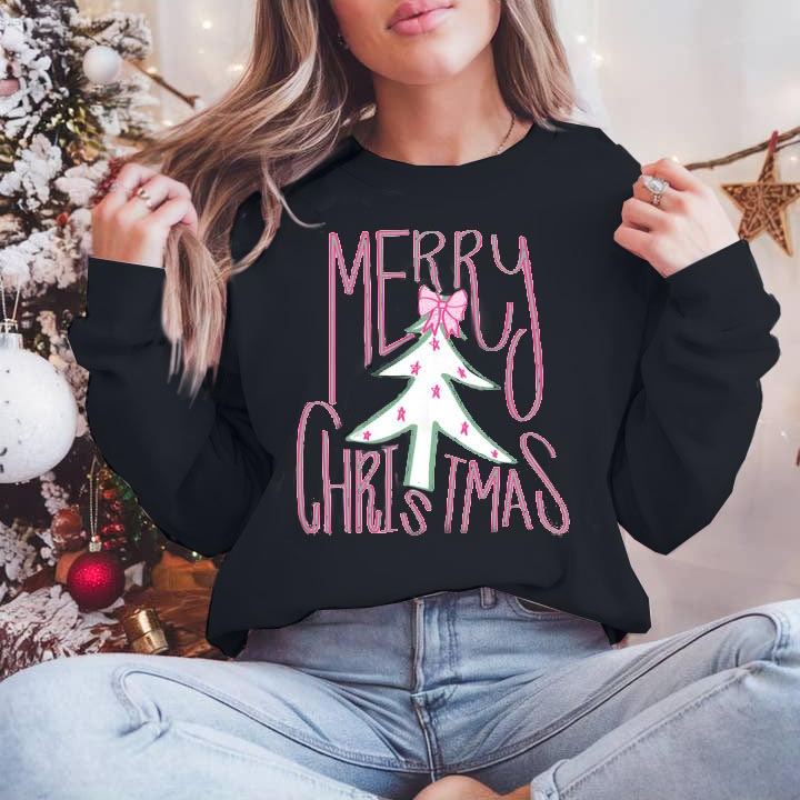 🌲Christmas Sweatshirt Merry & Xmas Tree Sweater