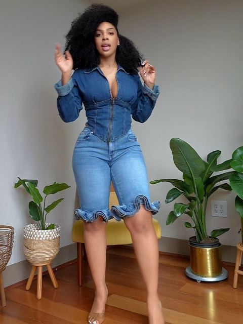 Distressed Ruffle Shorts