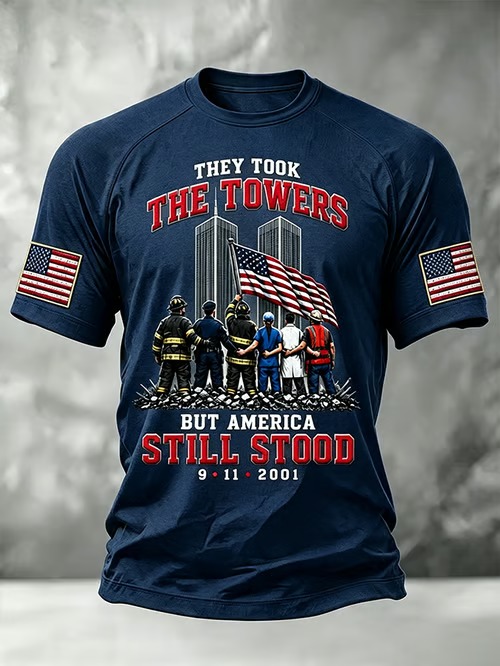 Men's 9.11 Never Forget Printing T-Shirts