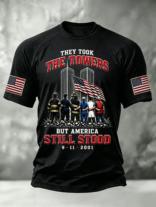 Men's 9.11 Never Forget Printing T-Shirts