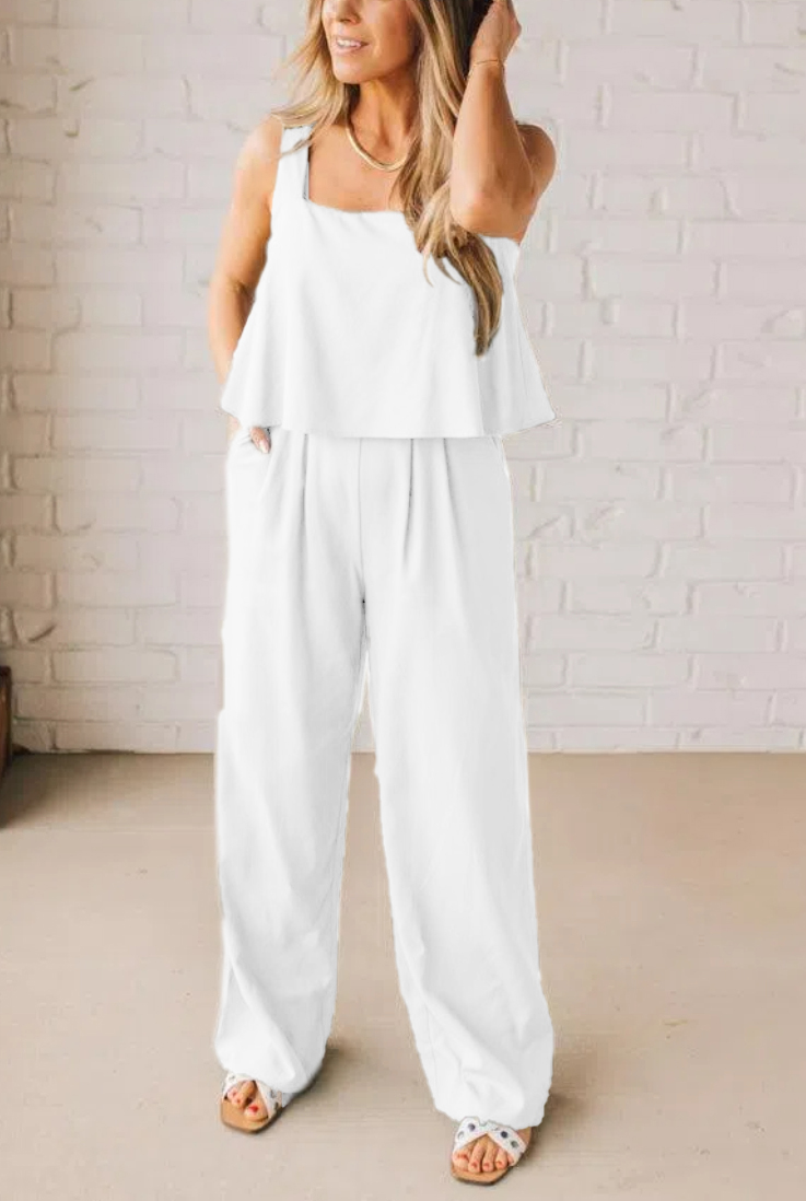 My Way Square Neck Jumpsuit