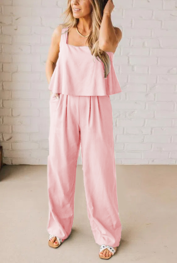 My Way Square Neck Jumpsuit
