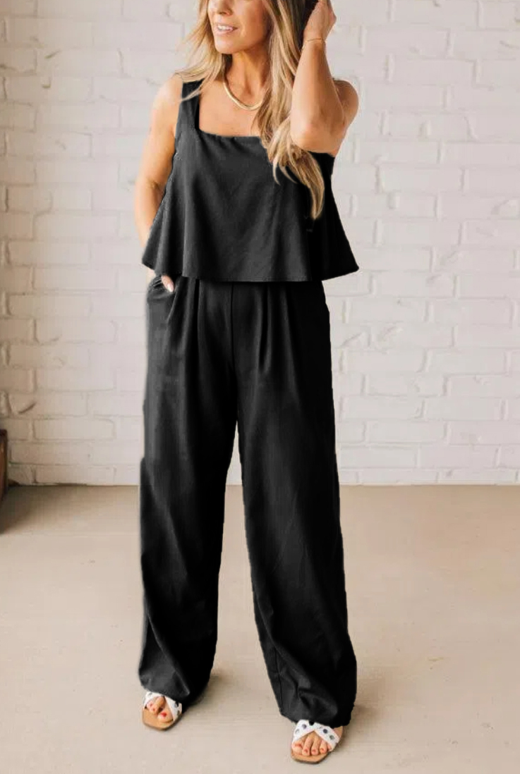 My Way Square Neck Jumpsuit