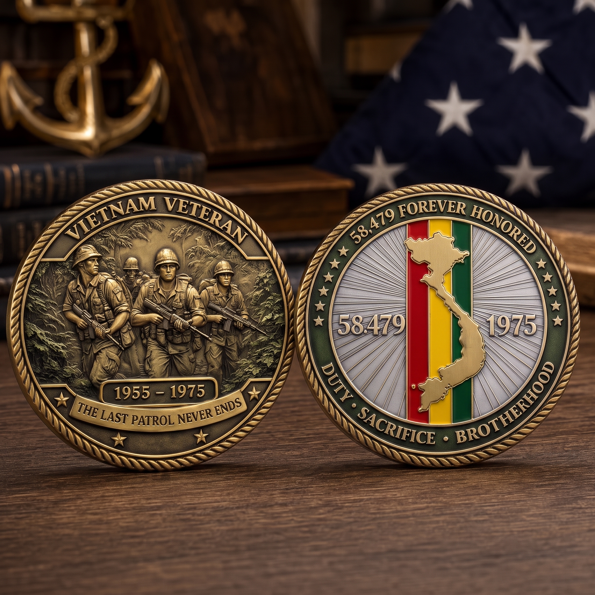 US Military Challenge Coin | 3D Enamel Commemorative Veteran Gift & Collection
