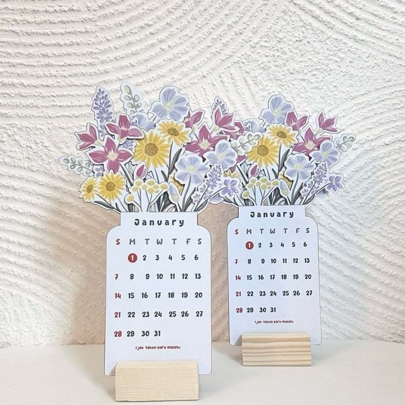 HOT SALE🔥2024 Bloomy Flowers Desk Calendar