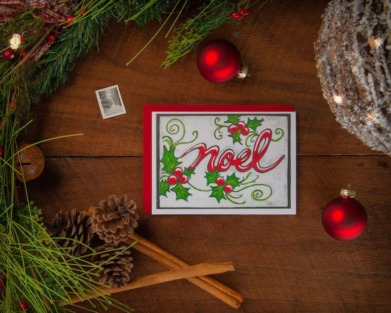 Classic Vintage Christmas Greeting Card Set