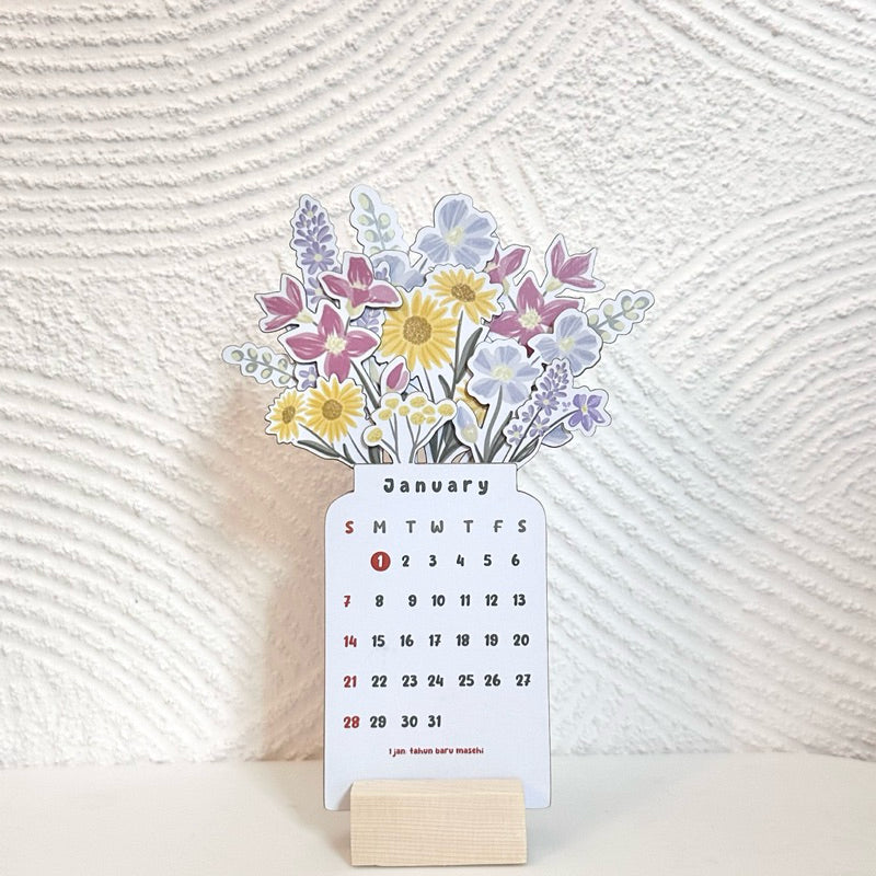 HOT SALE🔥2024 Bloomy Flowers Desk Calendar
