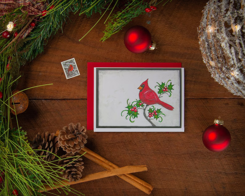 Classic Vintage Christmas Greeting Card Set