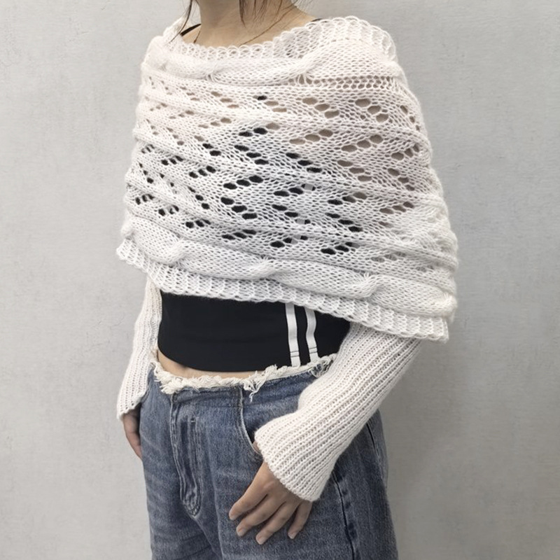 ❄🔥Christmas Sale 50% Off-🧶Women's Knitted Double Sleeve Scarf🧣