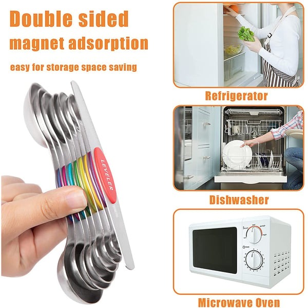 Stainless Steel Magnetic Measuring Spoon Set🥄