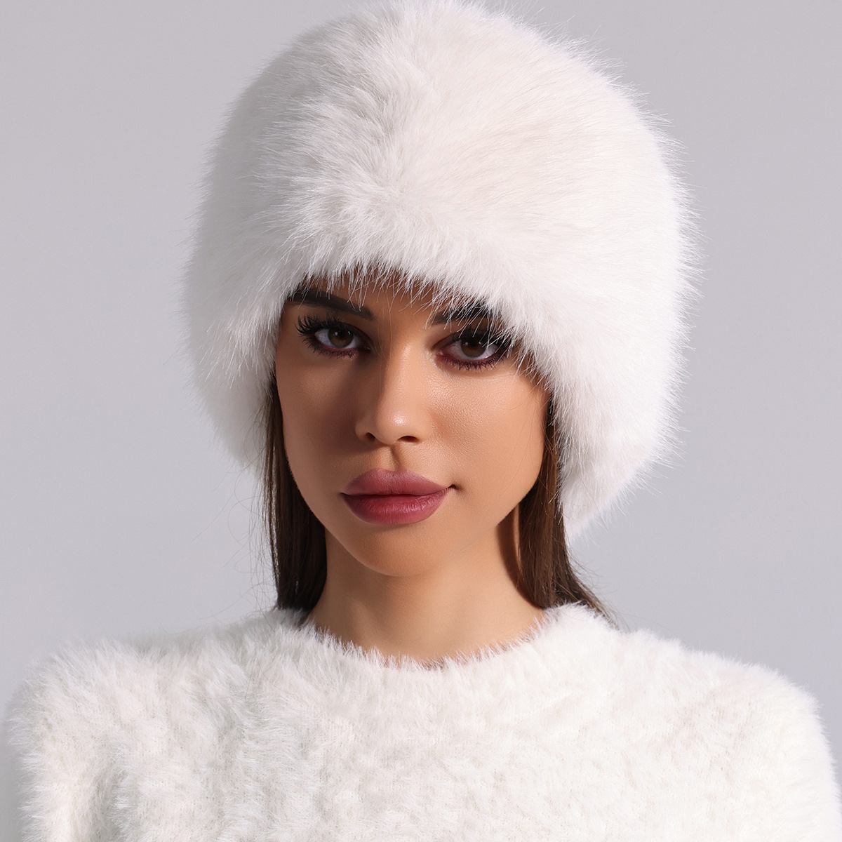 🔥❄Fashion Women's Winter Warm Plush Faux Furry Hat Headbands
