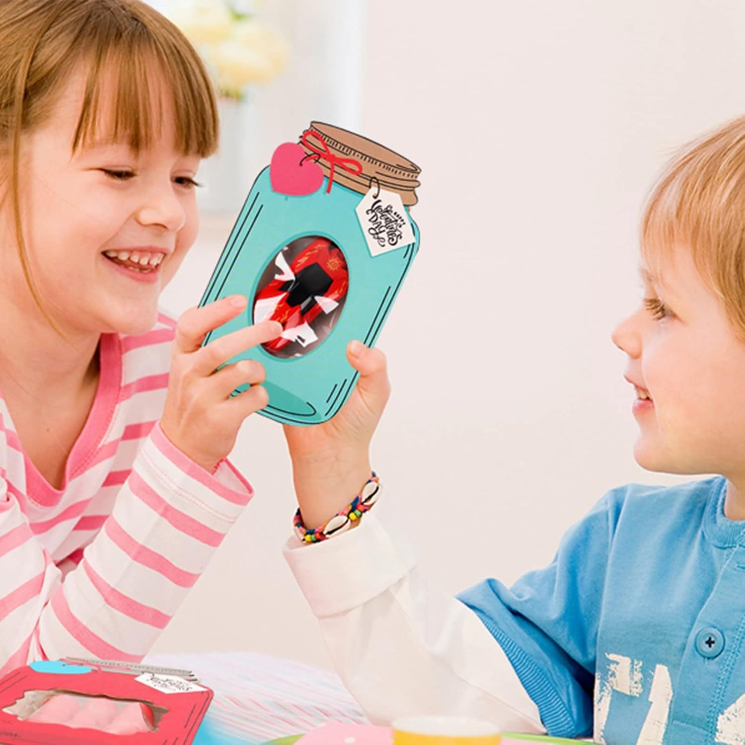 💖Mason Jar Happy Valentines Day Cards🍬