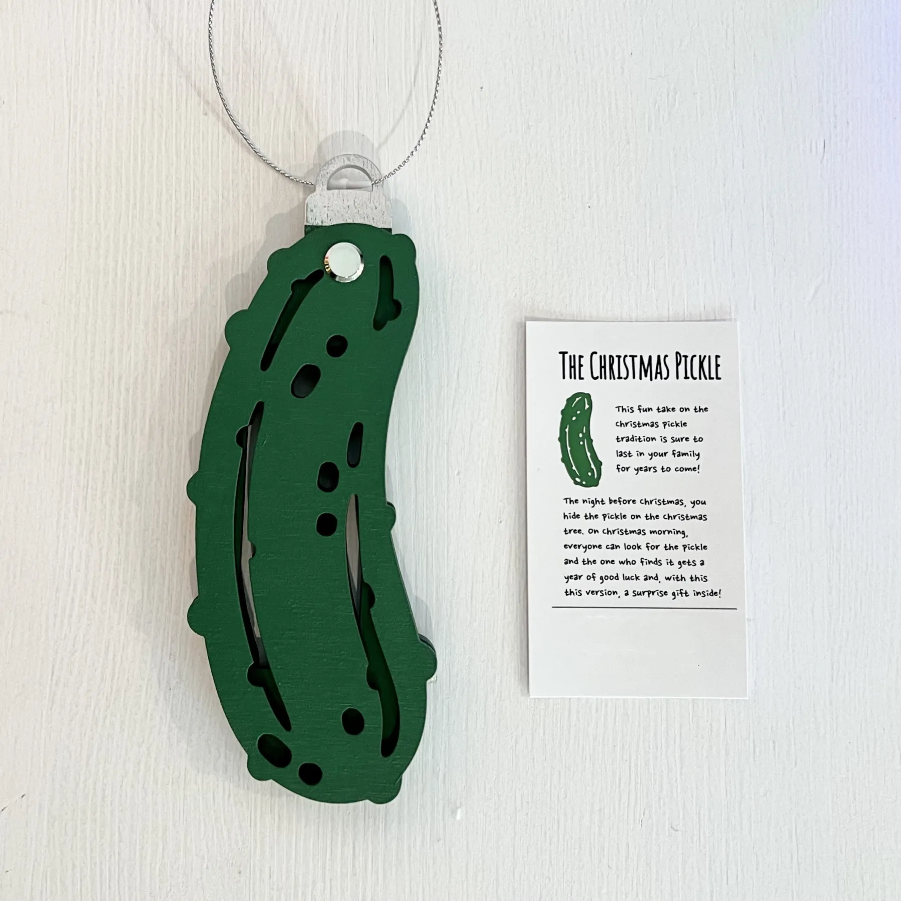 2023 Christmas Pickle Money Holder Ornament