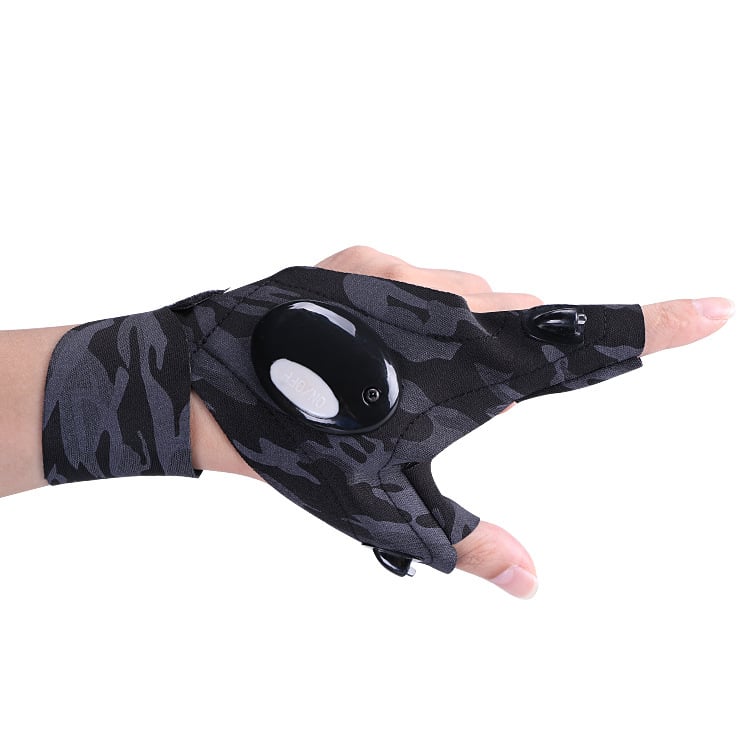 🔥LED Flashlight Waterproof Gloves - Practical Durable Fingerless Gloves