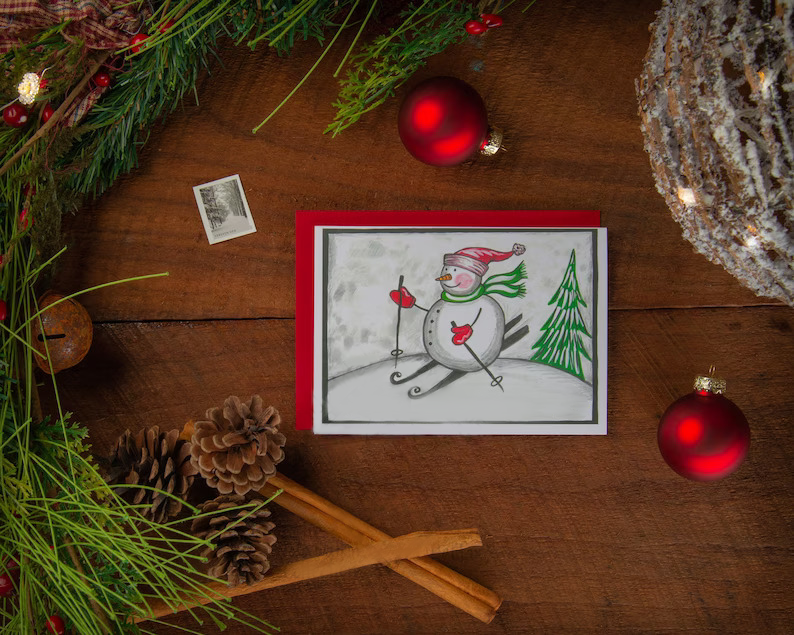 Classic Vintage Christmas Greeting Card Set