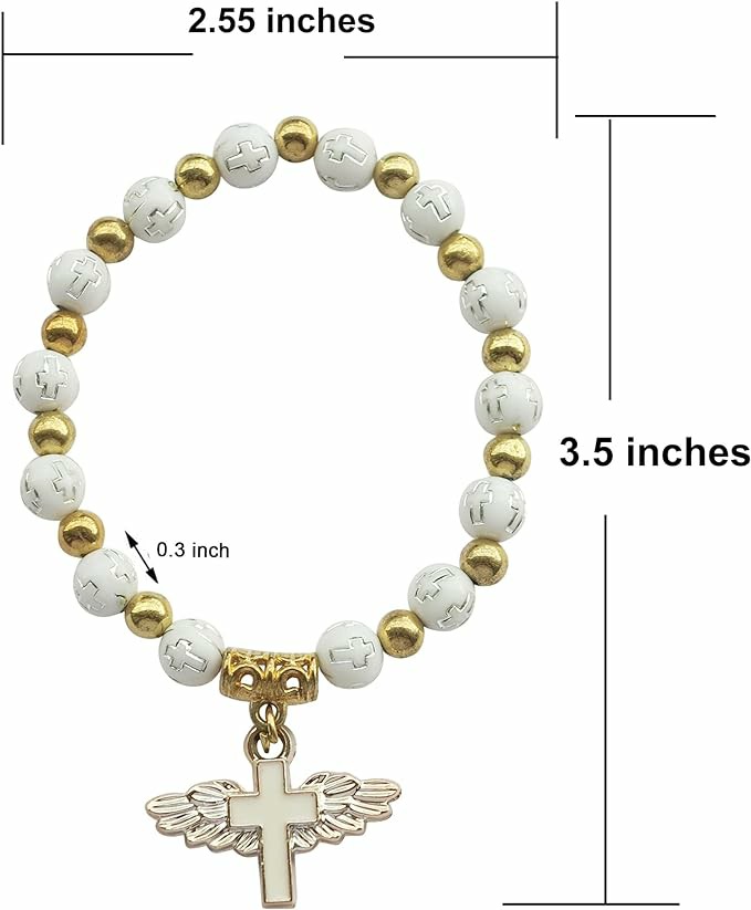 👼Angel Wing Cross Charm Bracelet✨