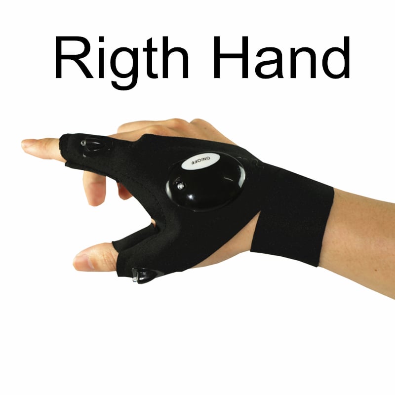 🔥LED Flashlight Waterproof Gloves - Practical Durable Fingerless Gloves