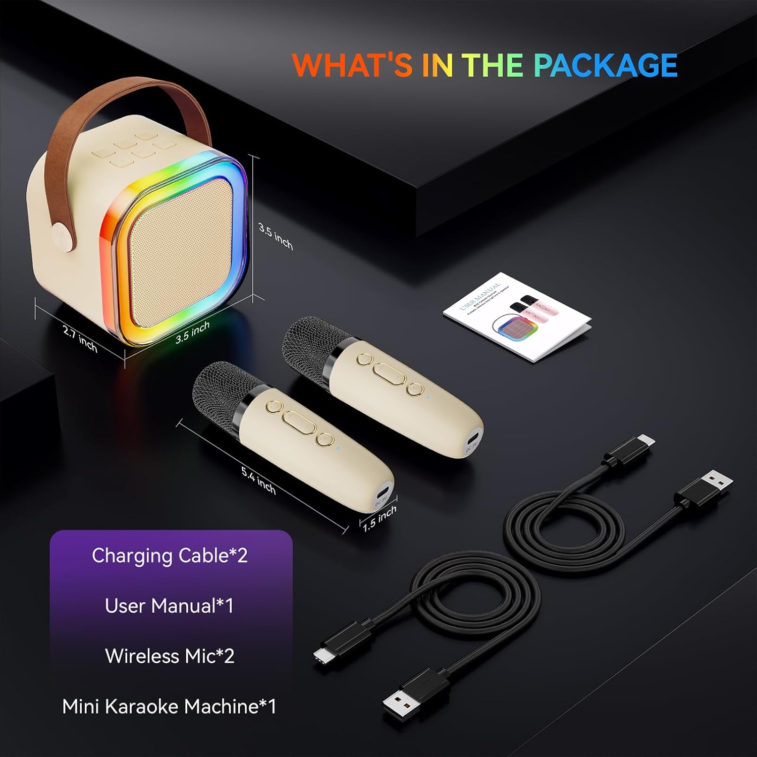 🎵Portable Bluetooth Mini Karaoke Wireless Microphone and Speaker🎤