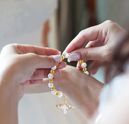 👼Angel Wing Cross Charm Bracelet✨