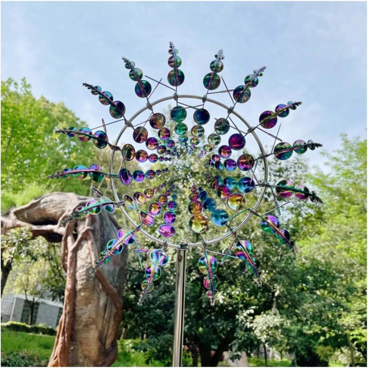 Garden Fun Rotating Windmill Waterproof and Rust-proof Outdoor Yard Decoration