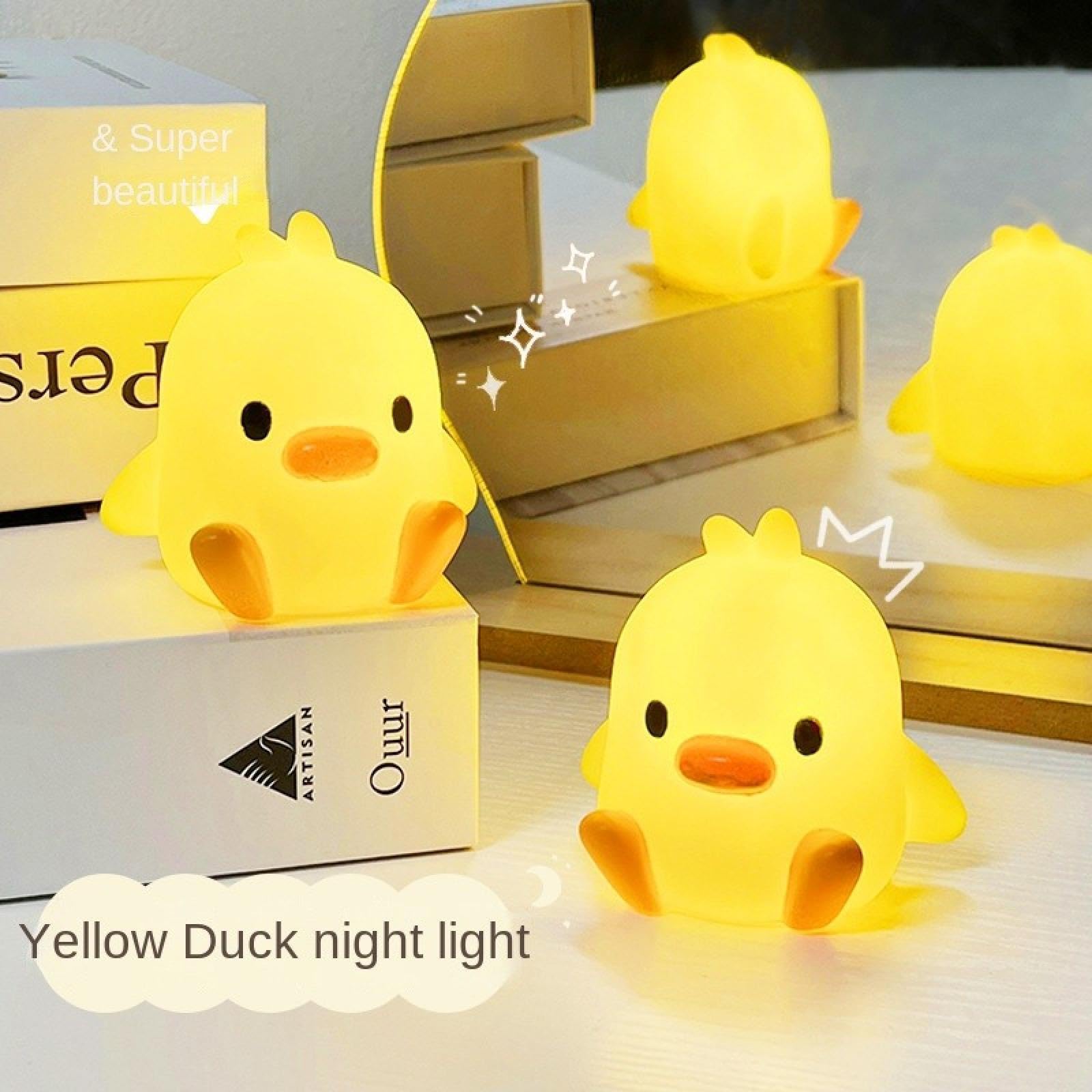 Cartoon Yellow Duck Night Light✨Bedroom Bedside Lamp