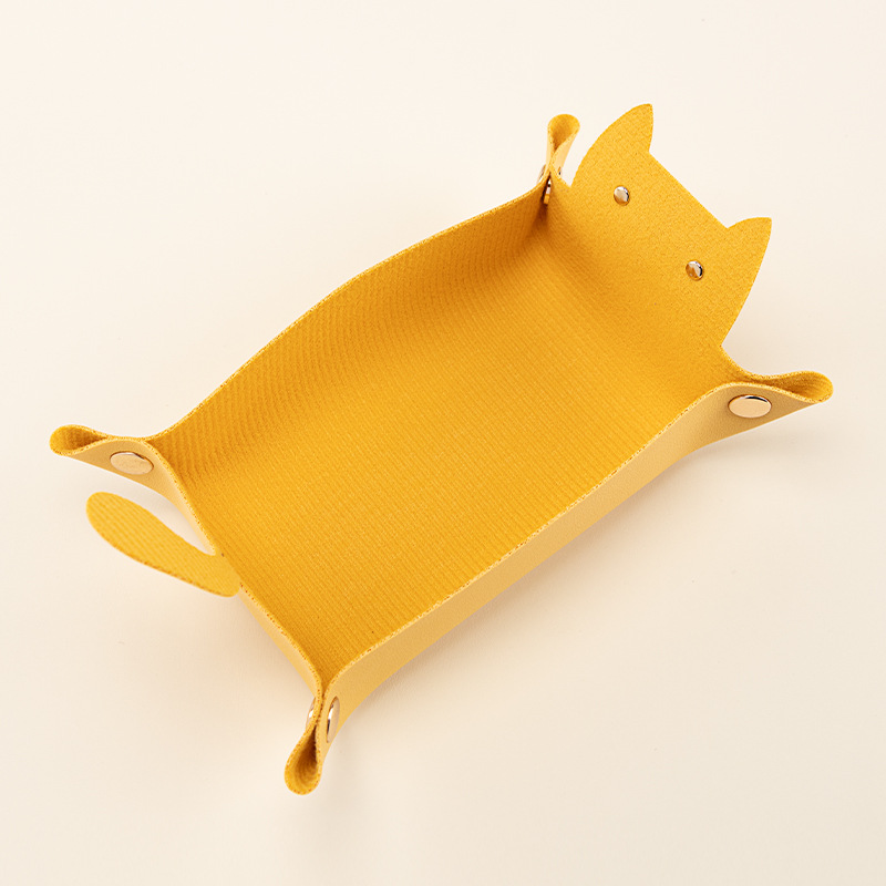 Cat Leather Storage Tray/Dice Tray