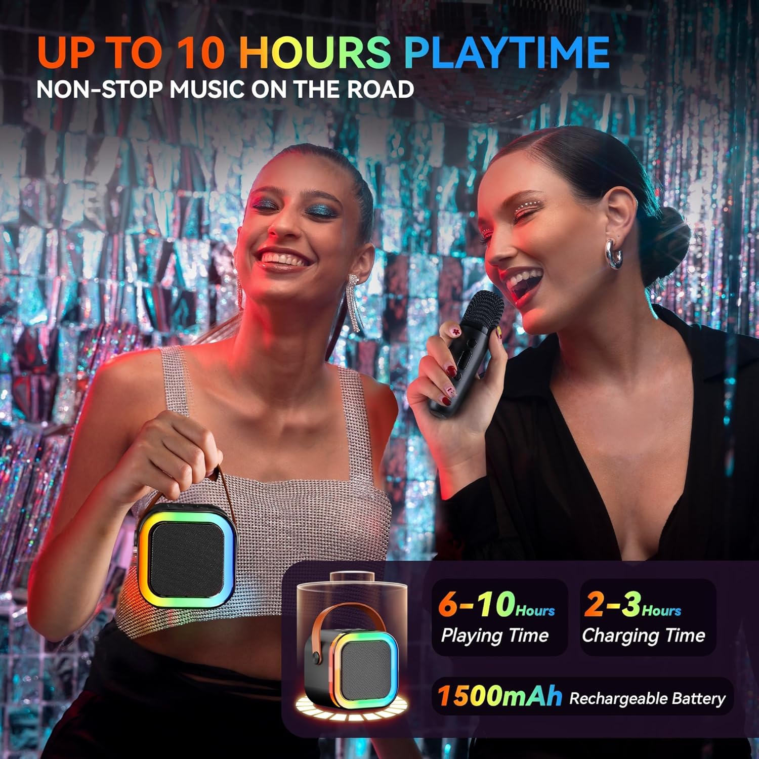 🎵Portable Bluetooth Mini Karaoke Wireless Microphone and Speaker🎤
