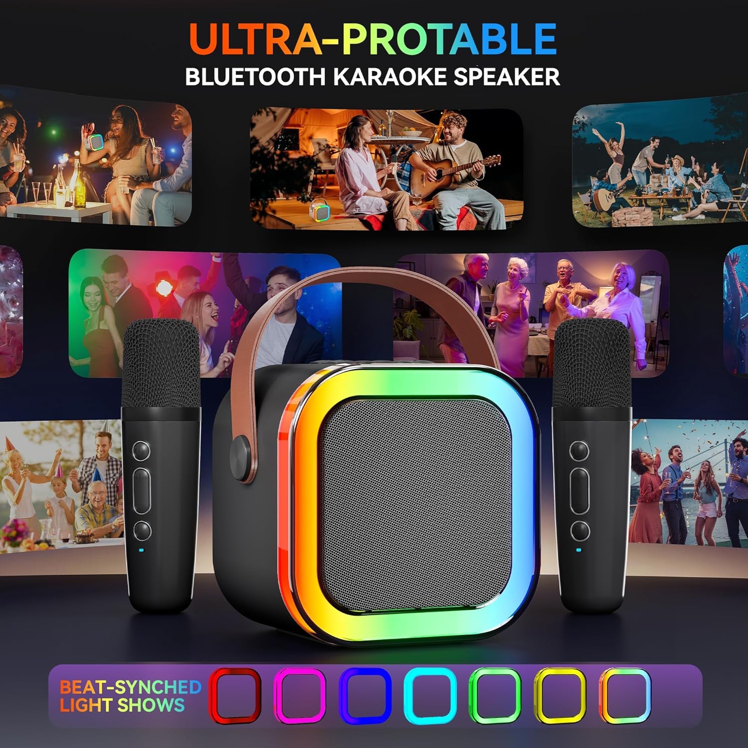 🎵Portable Bluetooth Mini Karaoke Wireless Microphone and Speaker🎤