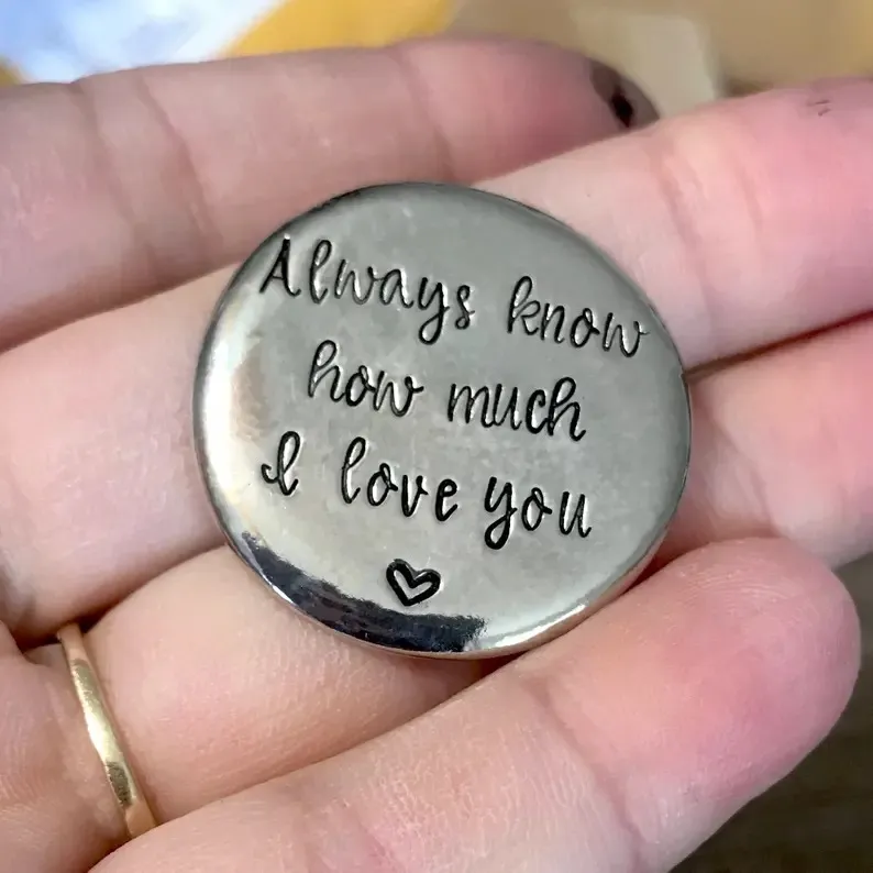 Heart Feeling Pewter Pocket Tokens