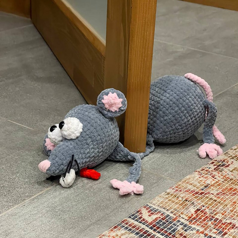 💖Handmade-Animal Crochet Door Stop🐭