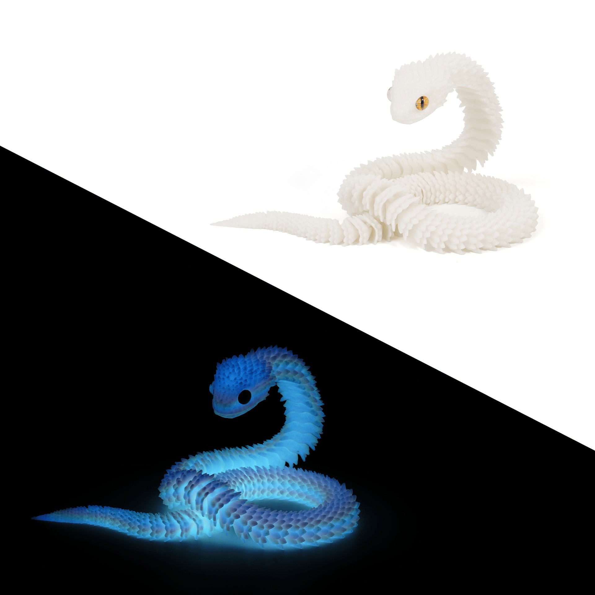 3D Printed Articulated Bush Viper Snake🐍