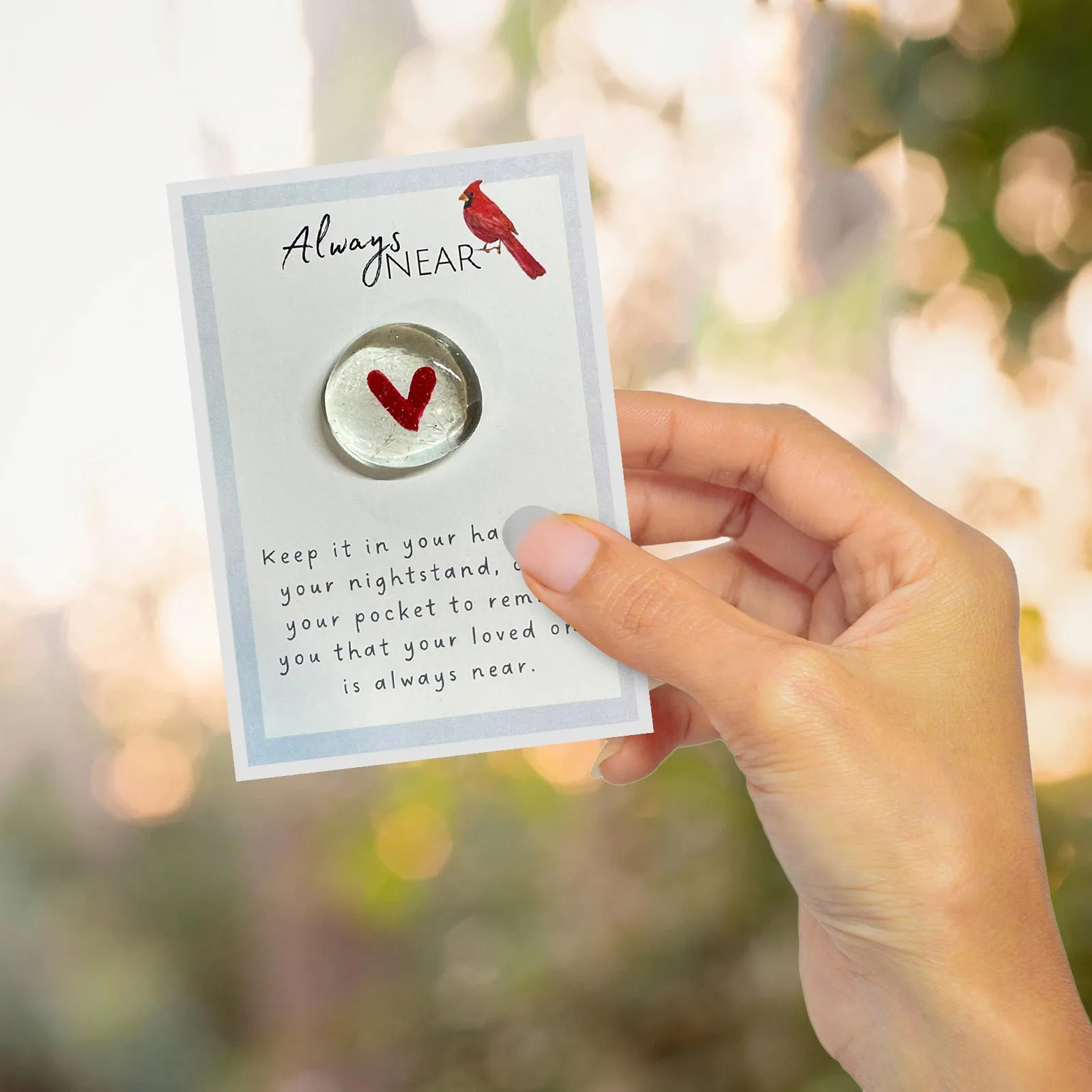 🌈Mini Pocket Heart Glass Cardinal—Friendship Gift
