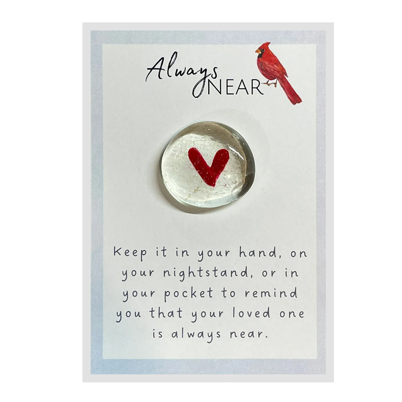 🌈Mini Pocket Heart Glass Cardinal—Friendship Gift
