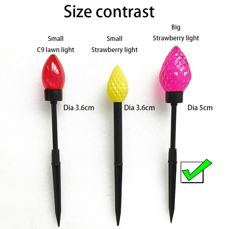 Cute Strawberry Lights Lawn Courtyard Garden Decorative Ground Lights