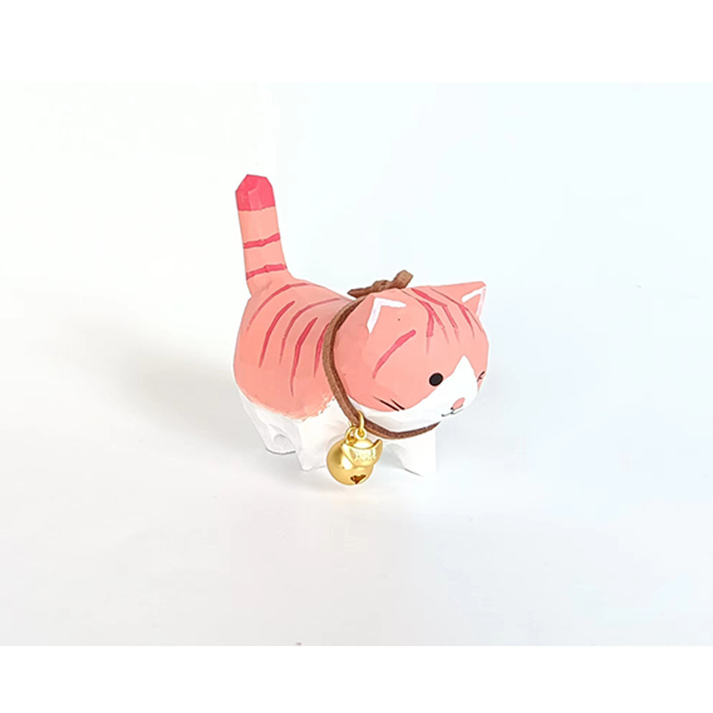 HOT SALE🔥Handmade Wooden Cat Ornament With Bell-Cute Gift🔔