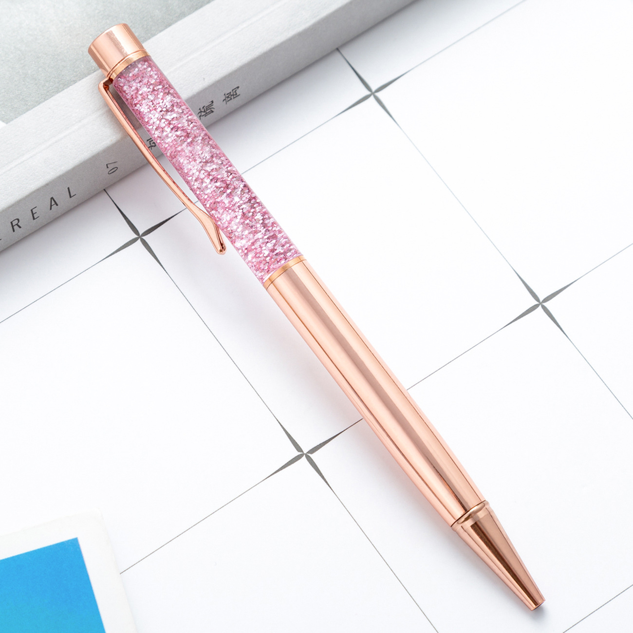 Metal Pen Shiny Dynamic Liquid Sand Pen - Unique and Practical Gift