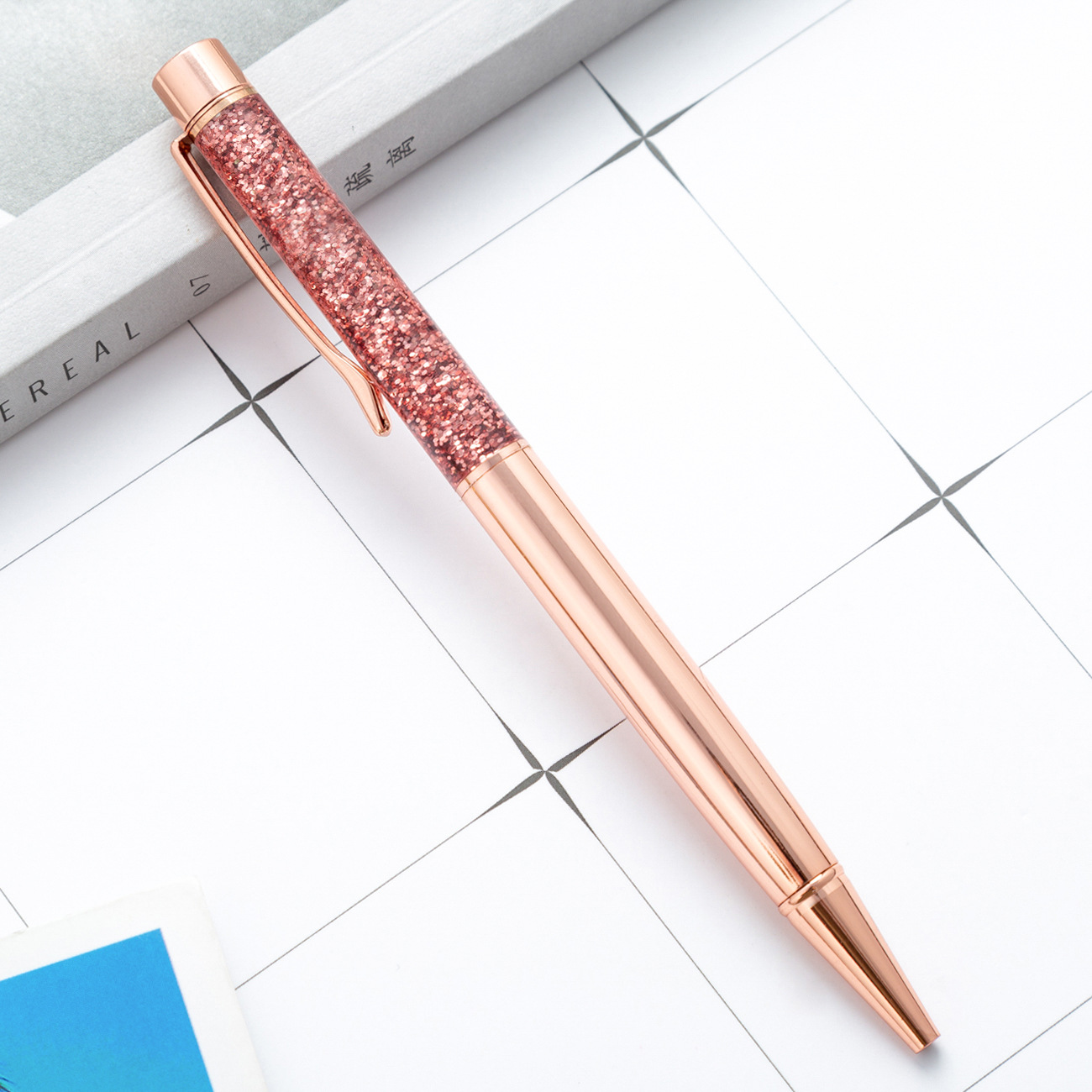 Metal Pen Shiny Dynamic Liquid Sand Pen - Unique and Practical Gift