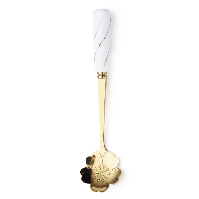 Anti-scald tea spoon with ceramic handle🎁Sweet gift for sisters