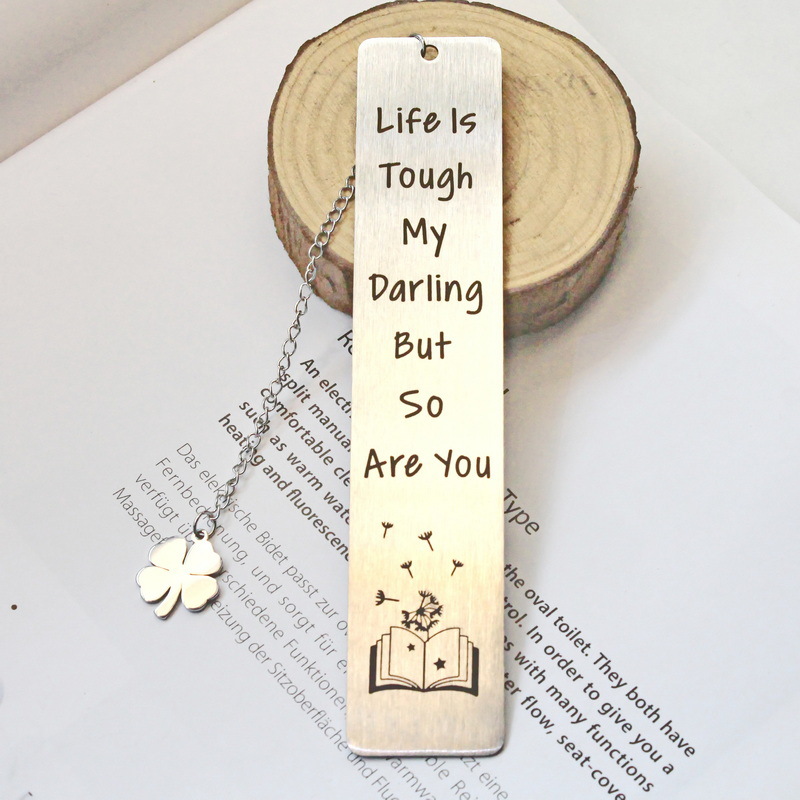 📖Read Books ~ Stainless Steel "Four Leaf Clover" Bookmark Gift