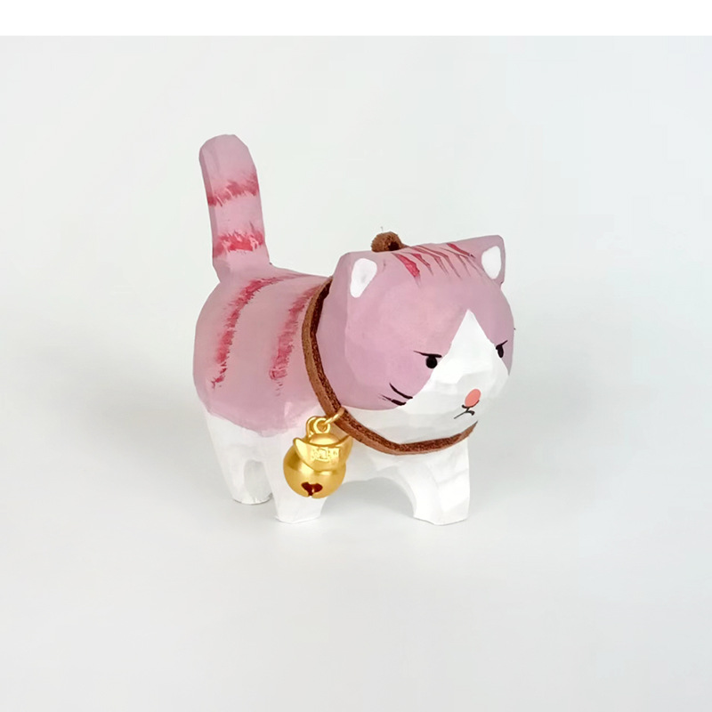 HOT SALE🔥Handmade Wooden Cat Ornament With Bell-Cute Gift🔔