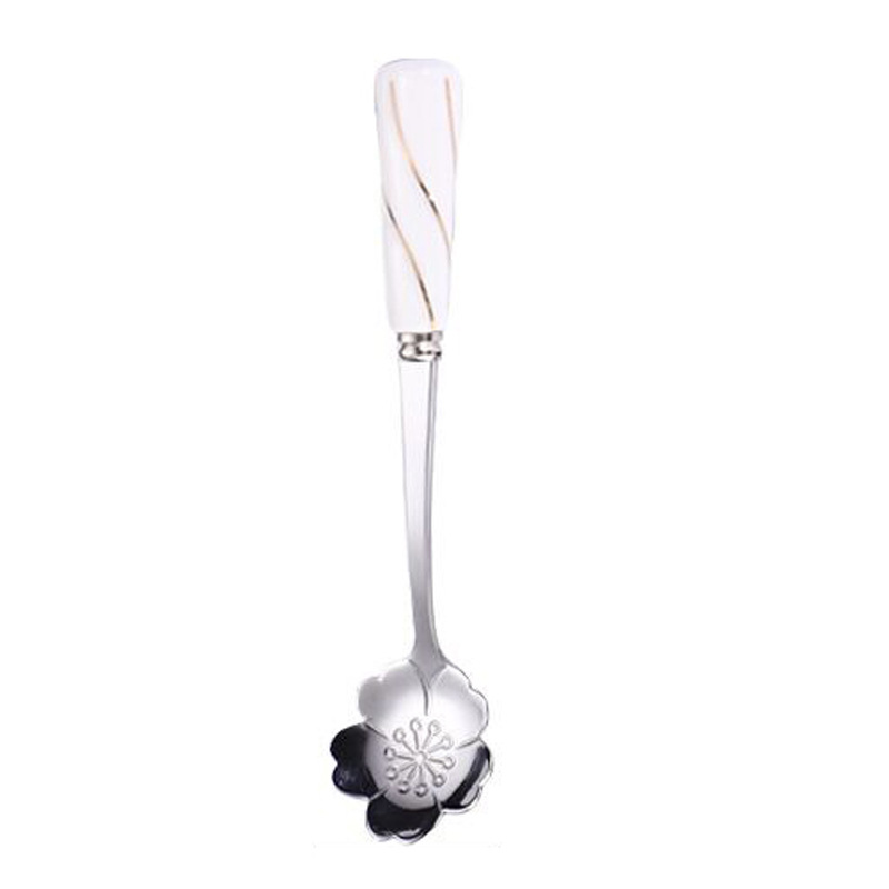 Anti-scald tea spoon with ceramic handle🎁Sweet gift for sisters