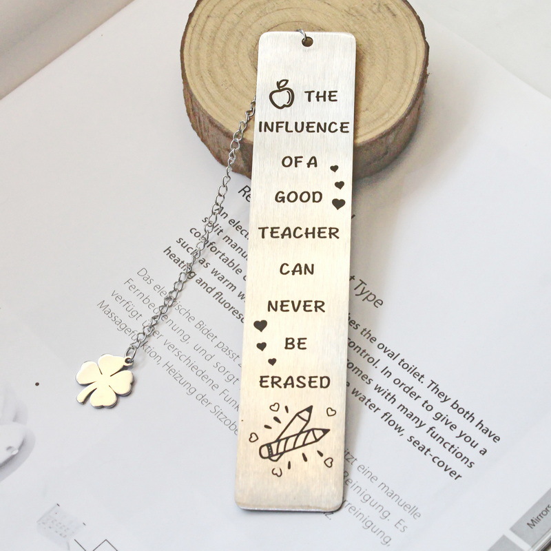 📖Read Books ~ Stainless Steel "Four Leaf Clover" Bookmark Gift